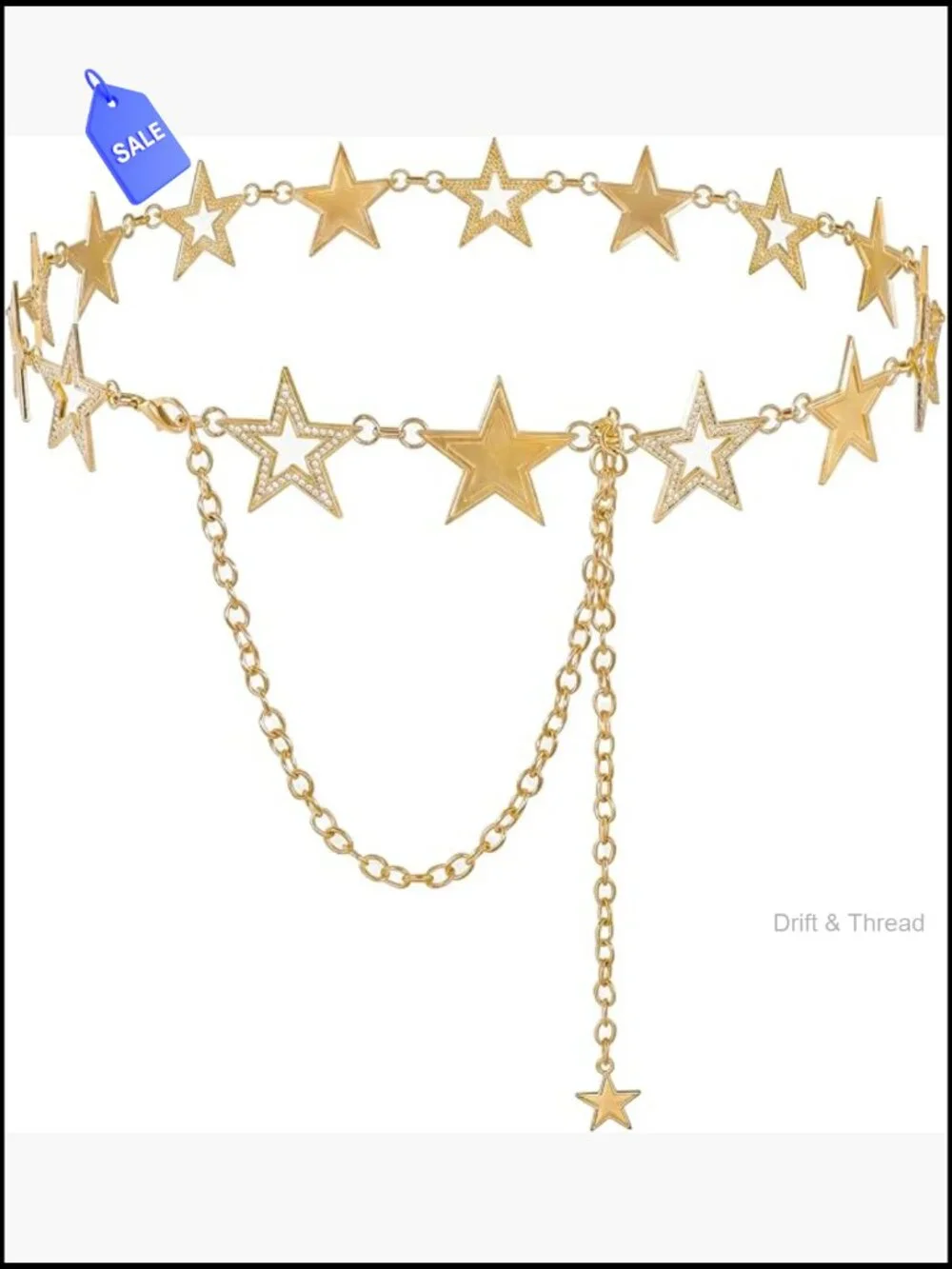 Adjustable Chunky Chain Belt Metal Waist Belt for Jeans Dress Parties